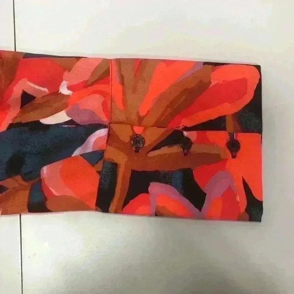 Who What Wear Floral Tropical Career Business Button Up Long Sleeve Blouse Sz 1X - Picture 6 of 11